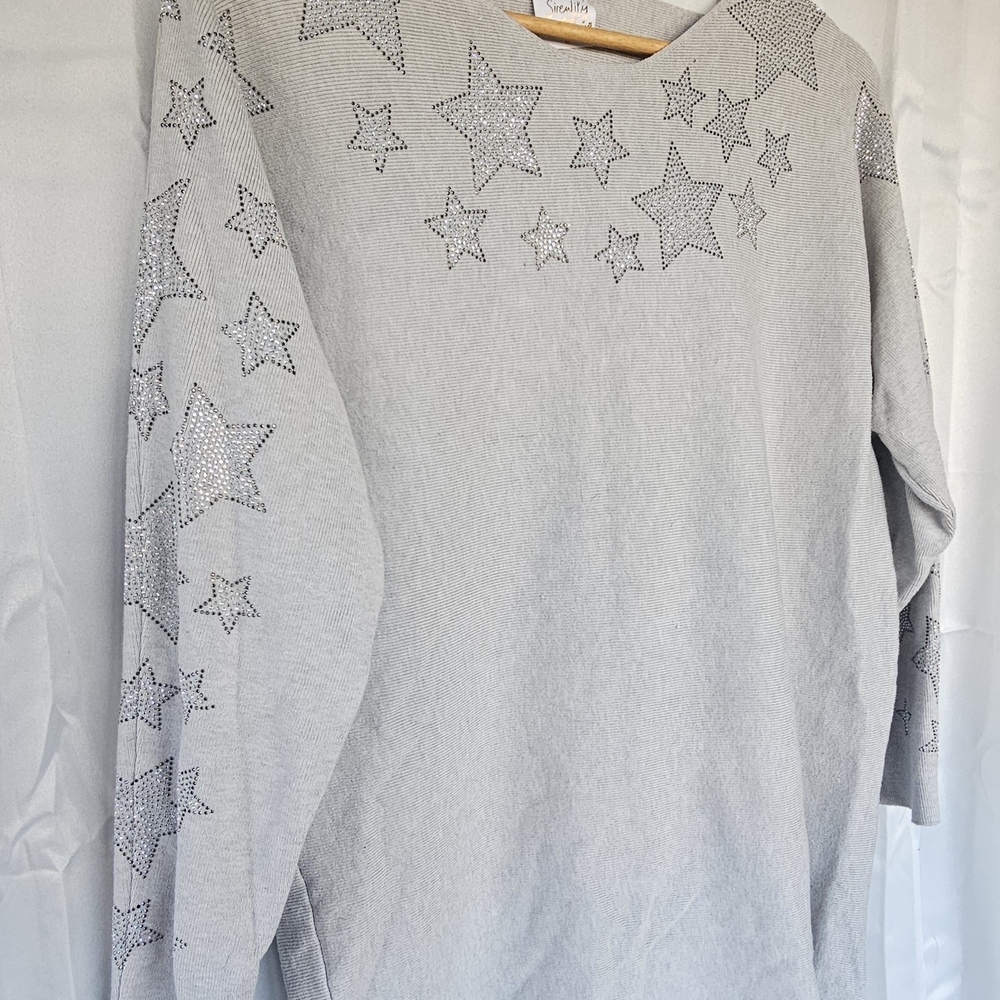 Siren Lily Gray Star Sweater
